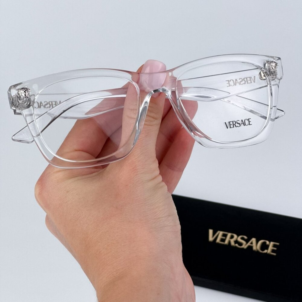Versace VE3363U 148 BRAND NEW Eyeglasses Crystal Square Unisex